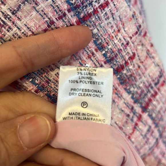 Generation Love Alexa Tweed Double Breasted Blazer Pink Blue - Picture 7 of 10